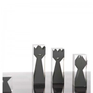 Juguetes clásicos Juego de ajedrez acrílico altamente cristalino