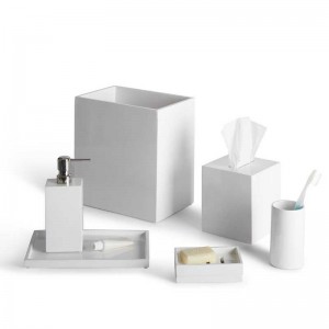 Diseño simple Resina Lacquare Accesorios de baño