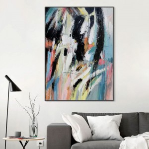 Pintura al óleo abstracta del arte moderno hecha a mano 100% en lienzo para la decoración de la entrada