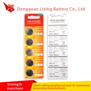 Batería especial del fabricante de la batería para la combinación de procesamiento de piernas de soldadura de batería CR2032 3.0V Botón