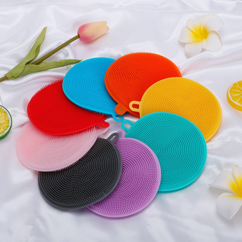 Accesorios de cocina Plato de silicona esponja, limpieza de doble cara.
