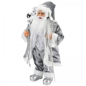 45 ~ 62cm Navidad de pie Santa Claus Ornamento Decoración Figurine Colección Tela Festival de vacaciones Peluche de Navidad Artículo personalizado