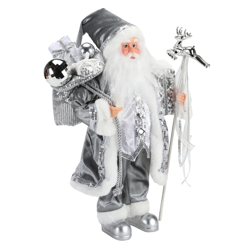 45 ~ 62cm Navidad de pie Santa Claus Ornamento Decoración Figurine Colección Tela Festival de vacaciones de Navidad Artículo de felpa