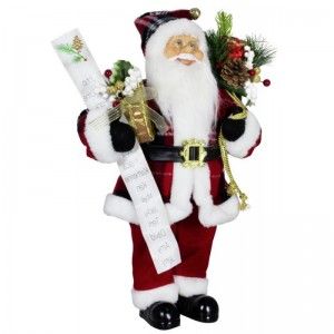 80 cm Decoración de Navidad Santa Claus Bolsa de regalo Lista Lista denombre de cono de pino Adorno de Navidad para el hogar Navidad Pantalla de fiesta de vacaciones