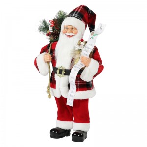 30 ~ 110 cm Navidad Santa Claus con bolsa de regalo adorno decoración tradicional vacaciones figurilla colección serienavidad