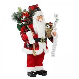 30 ~ 110 cm Navidad Santa Claus con bolsa de regalo adorno decoración tradicional vacaciones figurilla colección serienavidad