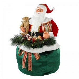 65/85/115cm Navidad Animada Papá Noel con iluminación Holiday Ornamento Musical Decoración Estatuilla Colección Tradicional