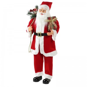 30 ~ 110cm Navidad de pie Santa Claus con bolsa de regalo adornos decoración tradicional figurilla colección serienavidad