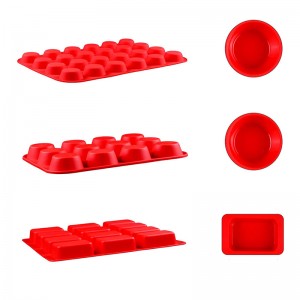 Moldes redondos rectangulares de mollejo de silicona, suministros para hornear