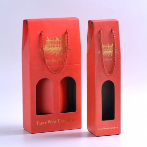 Caja de embalaje de vino tinto de alta gama alta y hermosa
