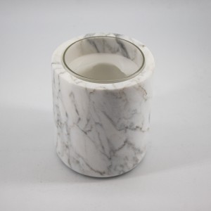 Tenedor de vidrio de vidrio de piedra de mármolnatural