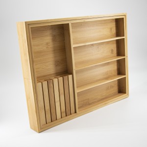 Juego de almacenamiento de cajón de cuchillos de cuchillo de cuchillo de bambúnatural