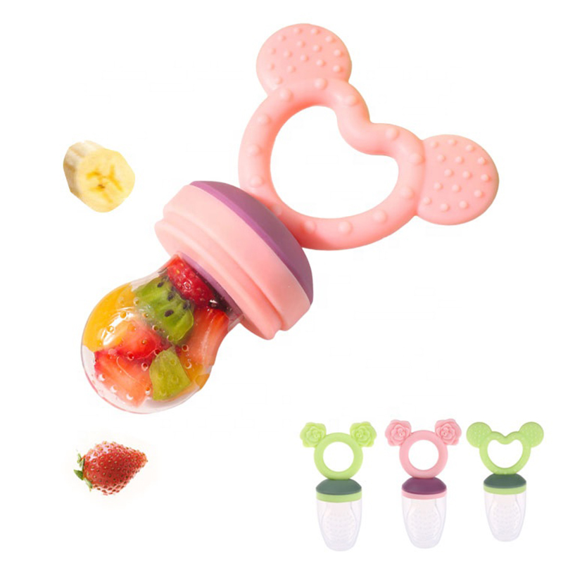 Pacifier de alimentación de alimentos para bebés de silicona, chupete de frutas infantiles.