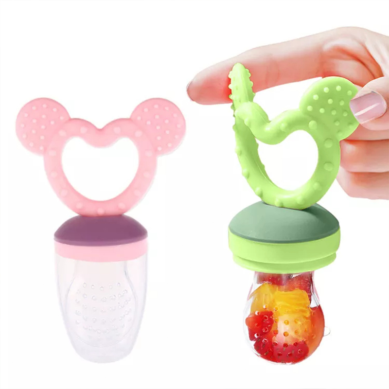 Pacifier de alimentación de alimentos para bebés de silicona, chupete de frutas infantiles.