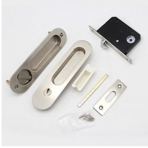1701 Lock de puerta corredera de la puerta invisible Manija empotrada Policita Policita Cerradizo para hardware de muebles de madera deslizante