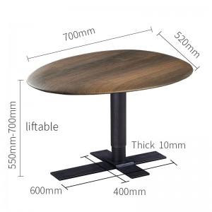 Mesa moderna de madera sólida de la mesa de café de la mesa de café de la altura multifunción del sofá ajustable del sofá ajustable