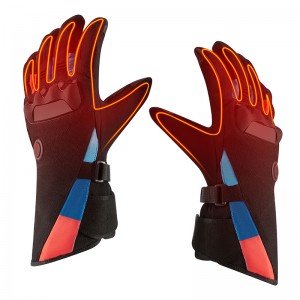 Guantes con calefacción eléctrica impermeable para la motocicleta, batería recargable