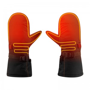 Guantes de cuero con calefacción eléctrica de invierno de 2200mAh, guantes a prueba de agua para pescar