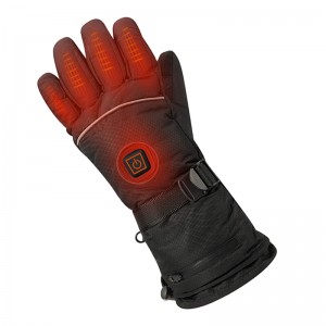 Guantes de calefacción de carreras frescas para hombres, esquí guantes calentados con hebilla ajustable