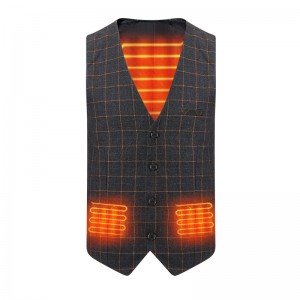 Venta caliente elegante hombres calentados chaleco con energía de la batería