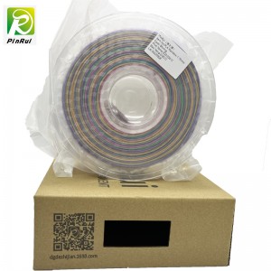 Pinrui Glitter PLA 1.75mm Impresora 3D Filamento Sparkle Twinkling Rainbow Color