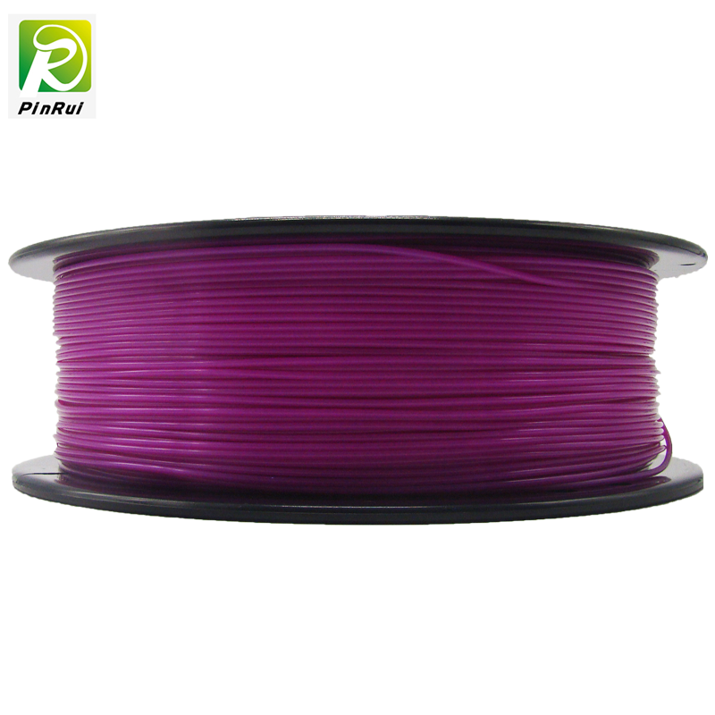Pinrui de alta calidad 1kg 3D PLA Impresora Filamento Filamento Color Púrpura Transparente