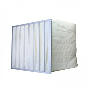 Bolsa de filtro de bolsillo de eficiencia de midium F5-F9 Filtro de aire HVAC para habitación limpia