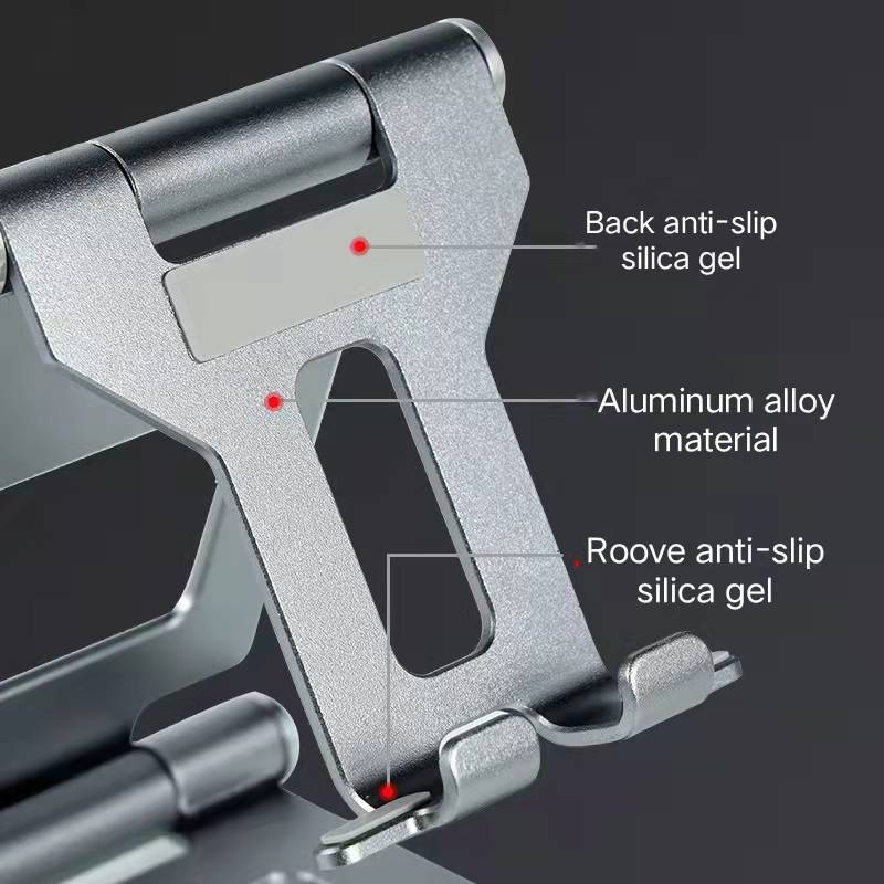 Nueva tableta Teléfono Universal Desktop Soporte conveniente Aleación de aluminio Plegable Soporte de teléfono
