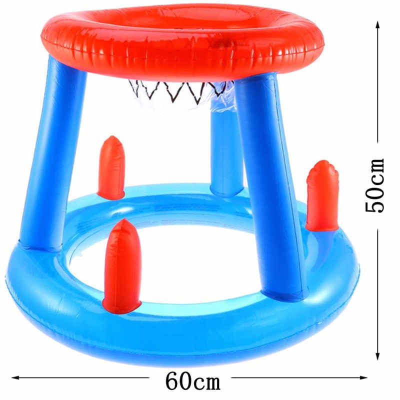 Juego de aro de baloncesto flotante de la piscina inflable, juguete de juego de piscina, soporte de baloncesto de agua inflable