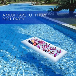 Barra de hielo blanco inflable, flotador de hielo, piscina inflable