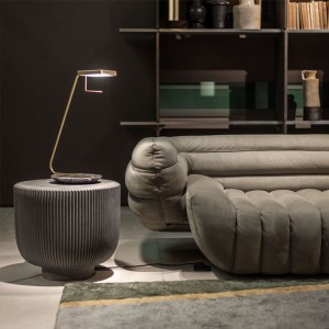 Industrial exterior de fibra de vidrio en forma de tazón en forma de mesa redonda moderna mesa de café moderno muebles de sala de estar