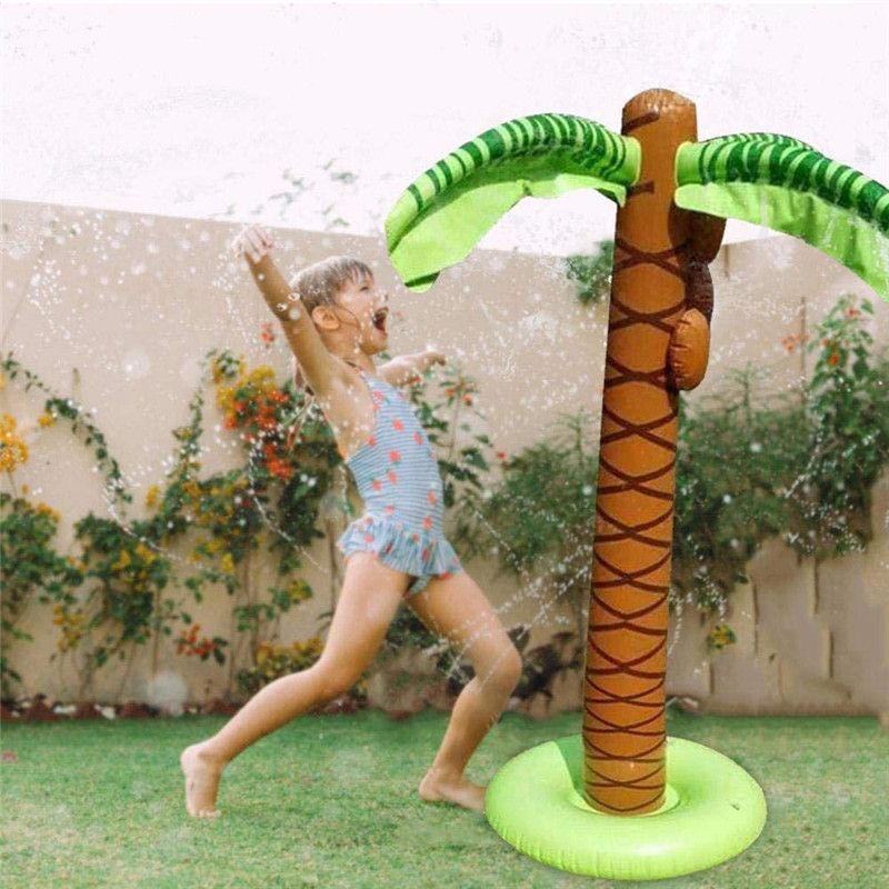 Juguete inflable del árbol de coco de palma, decoración del flotador al aire libre para el fondo de la playa