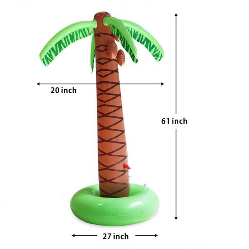 Juguete inflable del árbol de coco de palma, decoración del flotador al aire libre para el fondo de la playa