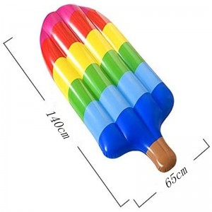 Flotador de helado inflable, cama de bola de flotador de piscina, forma inflable del helado de juguete de PVC