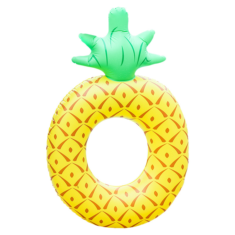 Anillo denatación de piña inflable, flotador portátil para la piscina, juguete de agua para adultos yniños