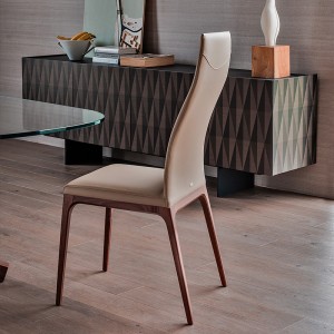 muebles para el hogar sillas de comedor silla de comedor de cuero moderno italiano de lujo