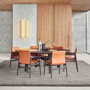 Piernanegranórdica silla de madera sólida sala de comedor de tela modernas sillas con los brazos