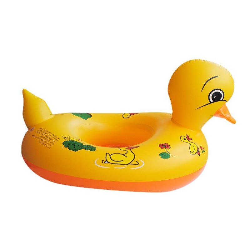 Juguete denatación de cartón de losniños, PVC Ride de agua inflable de pato amarillo paraniños