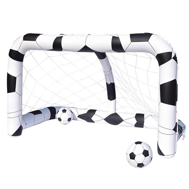 Gol de fútbol inflable OEM ODM con juguetes de pelota de soplado, juego de deportes de agua de baño de verano