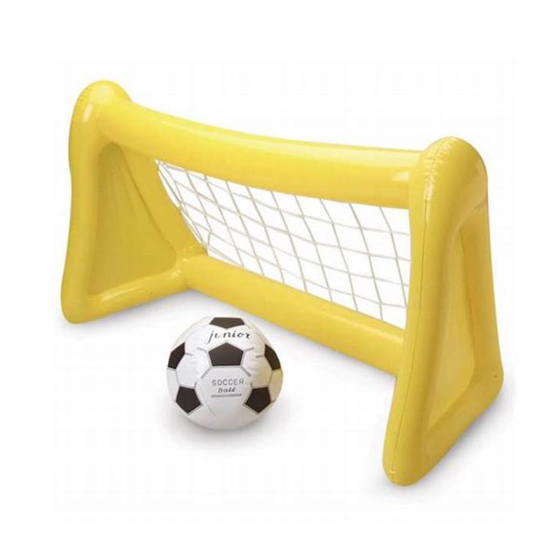 Gol de fútbol inflable OEM ODM con juguetes de pelota de soplado, juego de deportes de agua de baño de verano