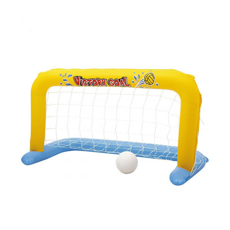 Gol de fútbol inflable OEM ODM con juguetes de pelota de soplado, juego de deportes de agua de baño de verano