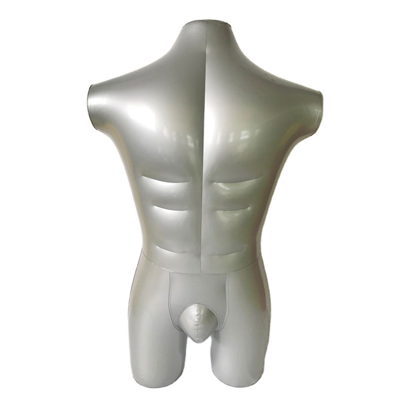 Mostrar cuerpo de maniquí inflable masculino