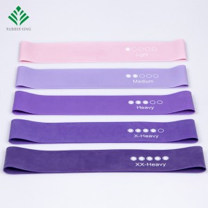 Gandas de goma de resistencia de yoga Equipo de condición física exterior 0.35 mm-1.1 mm Pilates Sport Training Bands elásticos