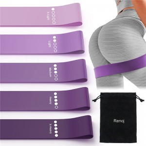 Gandas de goma de resistencia de yoga Equipo de condición física exterior 0.35 mm-1.1 mm Pilates Sport Training Bands elásticos