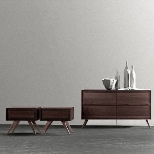 Gabinete de madera de estilo antiguo escandinavo de alta calidadnogal de madera maciza buffet de cabecera