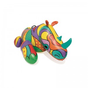 Cultura pop rinoceralmente la fiesta de verano de verano, juguete, juguete, flotante con mangos de servicio pesado