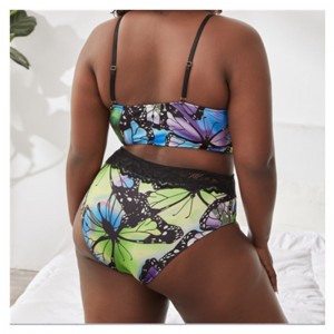 Nuevo juego de ropa interior cómoda impresa en encaje: al por mayor de fábrica