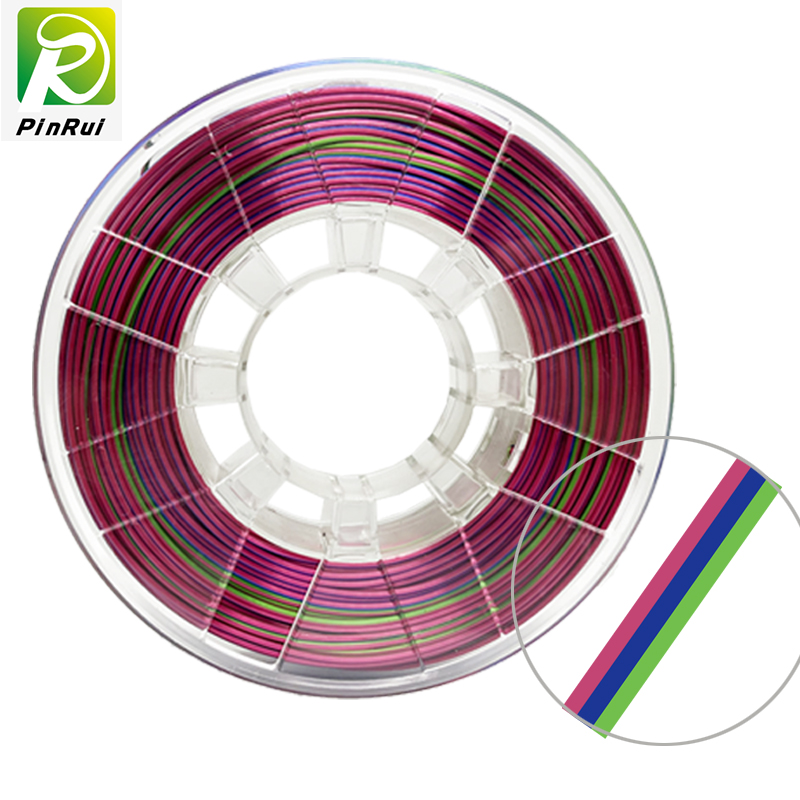 Pinrui Silk Triple Colores en filamento Filamento de seda de doble color para impresora 3D