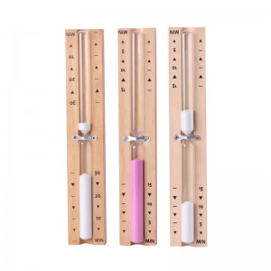 fábrica al por mayor 5 15 minutos Eco colorido Colorido Rotatable Hourglass Wood Sauna Sand Temper