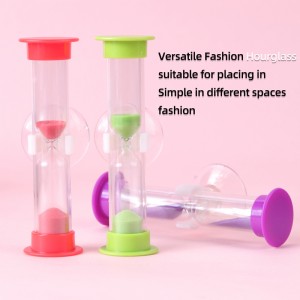 Venta caliente de fábrica Colorida Mini de 135 minutos Temporizador de arena de plástico Copa de succión Remasta